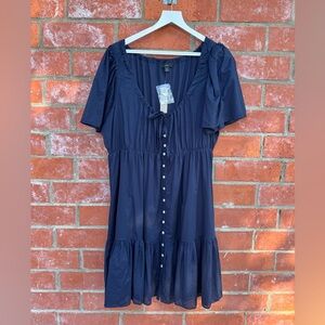 J. Crew cotton voile ruffle beach dress